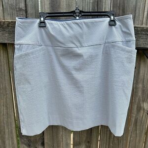 Blue/ White Striped  Athletic Skort by S.C. & Co. Large